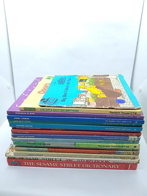 Vtg 18 lot bundle The Sesame Street Book Club Lot Hardcover/softcover Books