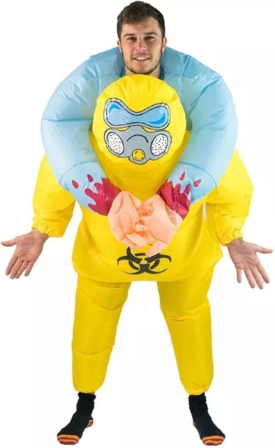 BODYSOCKS Adults Inflatable Biohazard Fancy Dress Costume Stag Scary Mens Unisex
