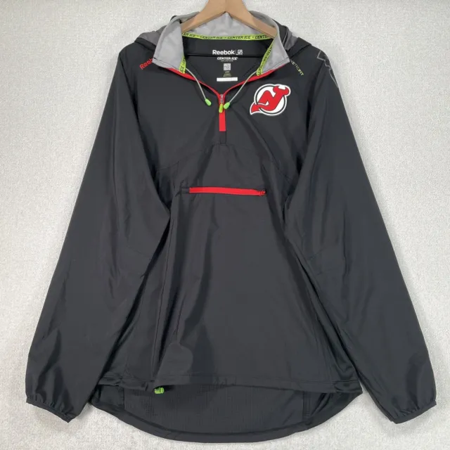 Reebok Center Ice Jacket New Jersey Devils NHL L Lightweight Athletic Pullover