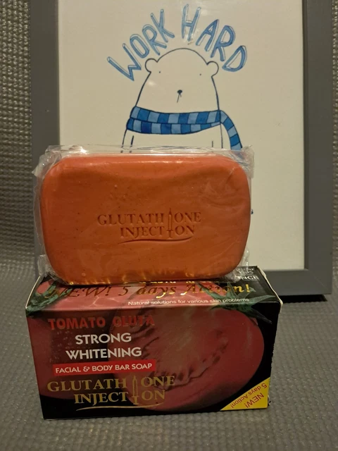 glutathione injection strong whitening soap EXTREME WHITE GLUTATHIONE Intense Whitening Soap 200g orange Colour £16.15