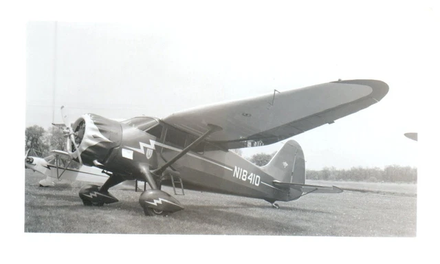Stinson Reliant Gull Wing Airplane Aircraft Vintage Photograph 5x3.5" N18410