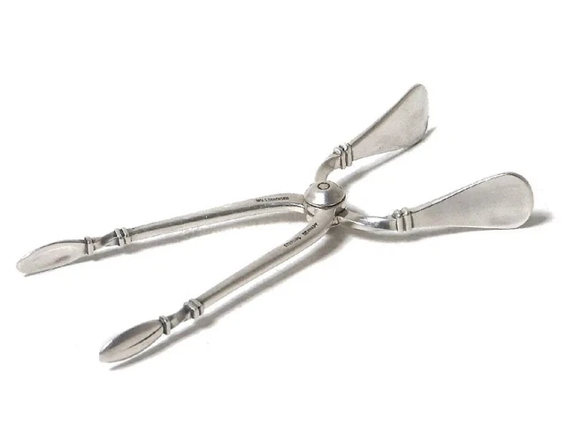Denmark Vintage Sterling Silver 925 Sugar Tongs Workshop Horsens Solvvarefabrik