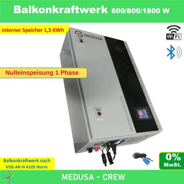 Unidad Solar Con Nulleinspeisung 800W 1,5 Kwh Almacenamiento Balkonkraftwerk