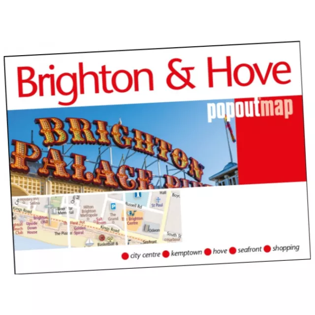 Brighton and Hove PopOut Map - PopOut Maps (2023, Sheet map, folded) Z2