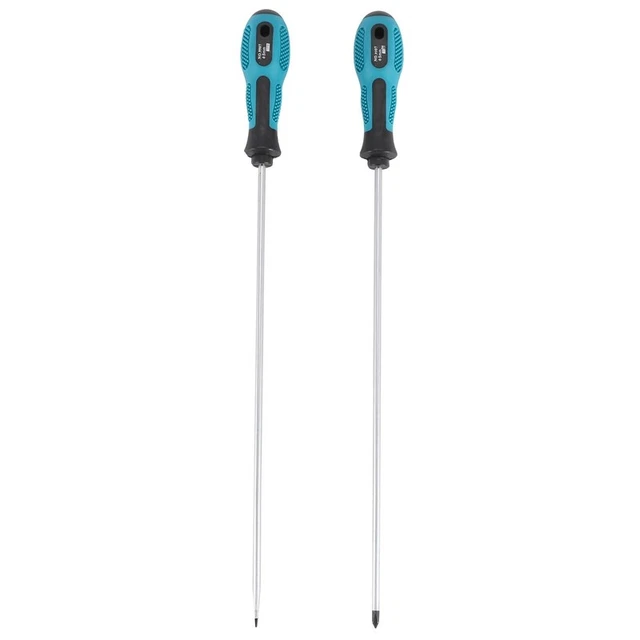 2 Packs 12 Inches Long Slotted and Phillips Screwdriver Flat Blade Screwdriett