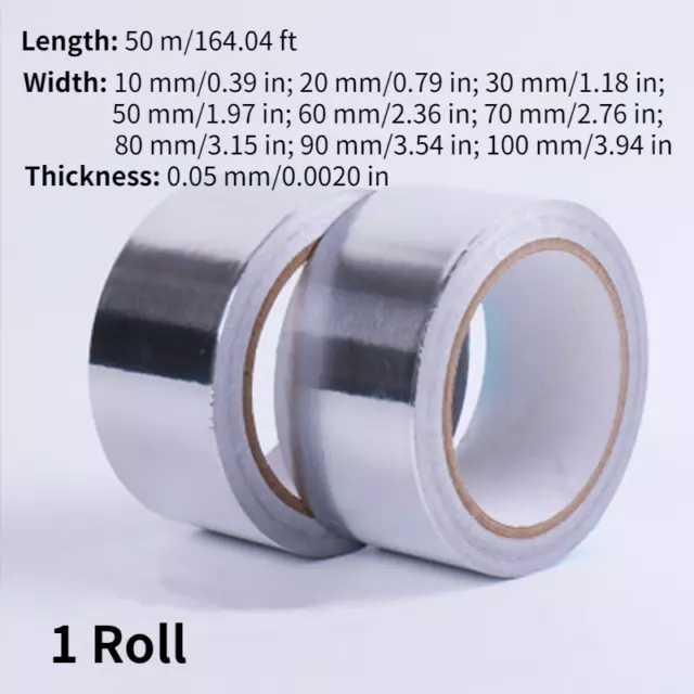 Aluminum Foil Tape for Pipeline EMI Shielding Heat Insulation Self-adhesive