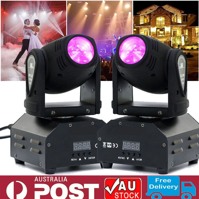 80W Mini LED Moving Head RGBW Stage Lighting Disco DMX Beam Spot DJ Party Lights