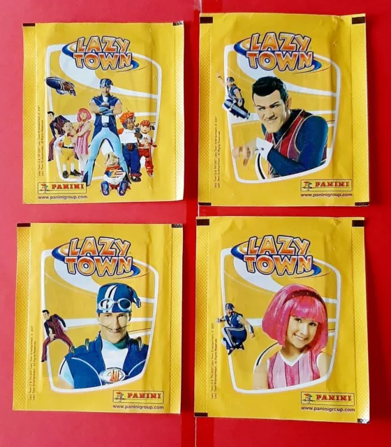 4 DIFFERENTS PANINI SEALED PACKS LAZY TOWN 2007 bustine pochettes sobres