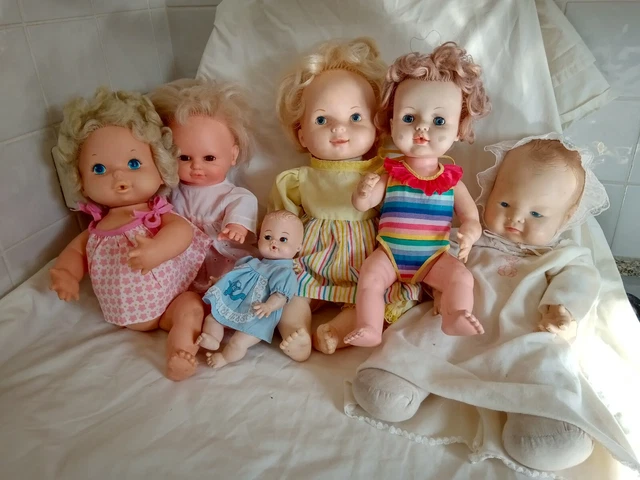 Job lot: Vintage plastic children's dolls 1980s - Spares or Repairs