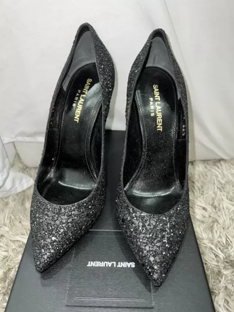 Saint Laurent Pink-Purple Glitter Pumps Size 37 3