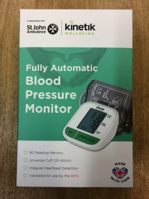 Kinetik Fully Automatic Blood  Pressure Monitor  in Assoc St John Ambulance NEW