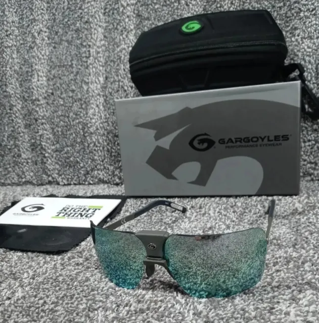 New Authentic Gargoyles Sunglasses Arnold Terminator 85s Ice Mirror / Grey Frame