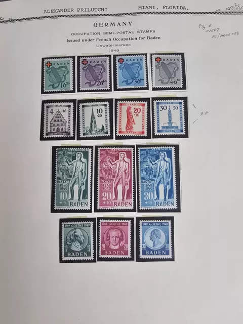 Germany Post War Berlin Stamp Collection & French Zone Sets Scott $6,000+