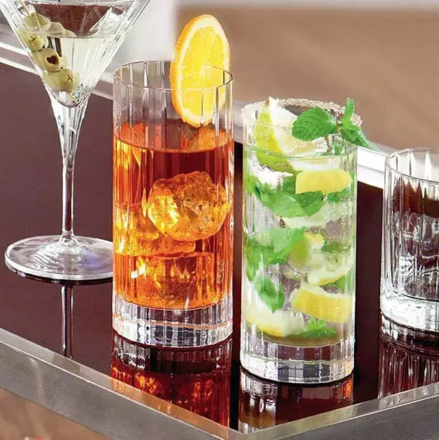 LUIGI BORMIOLI Glass Whiskey Tumbler Collins Glass Diamond Drinking Vodka Water－