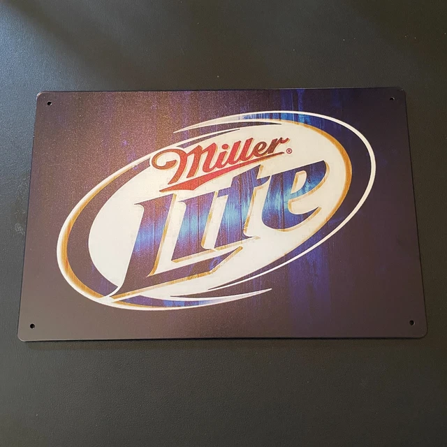 MILLER LITE BEER Tin Sign Metal Bar Decoration Vintage Style 8x12