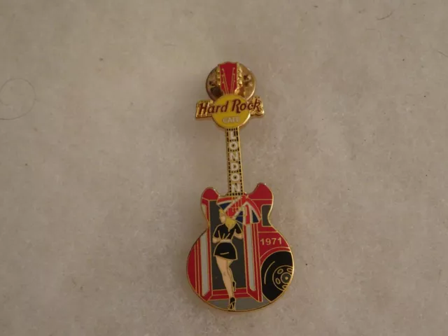 Hard Rock Cafe Pin London Guitar with Waitress on Bus 2004