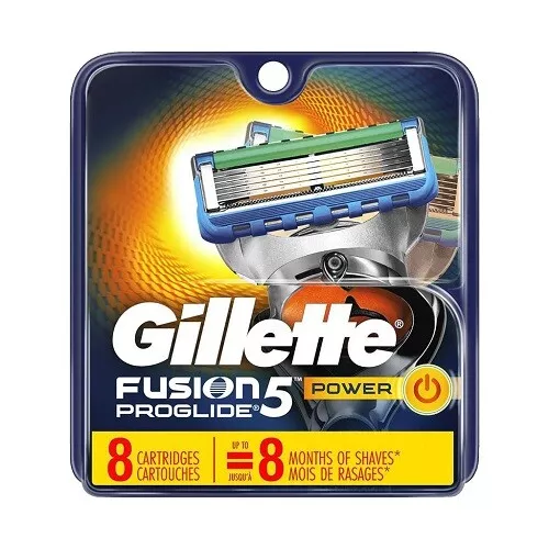 Gillette Proglide power Razor Blade refills New Packs of 8 Cartridges image vary