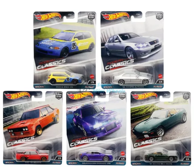 Hot Wheels Premium 2023 Car Culture E Case - Modern Classics - 5 Cars Set