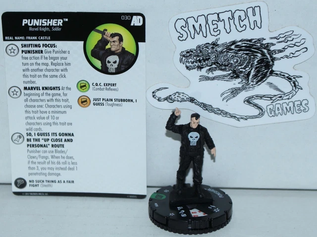 ADW 030 Punisher Uncommon Figure Marvel Heroclix Avengers Defenders War