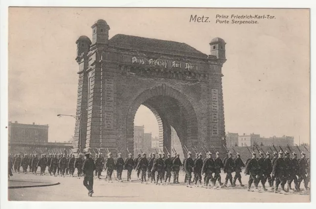 METZ - Moselle - CPA 57 - Military Soldiers Parade Serpenoise Gate