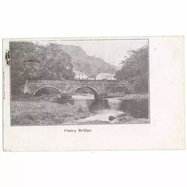 FINTRY Stirlingshire, The Bridge Early Undivided Back Postcard, Postmark 1903