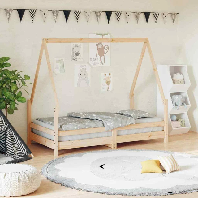 Giroletto per Bambini 80x160 cm in Legno Massello di Pino vidaXL