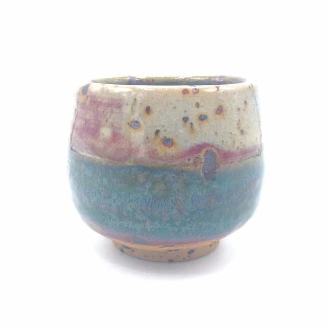 Petit vase en grès pyrité émaillé signé Philippe Rouart Design XXème