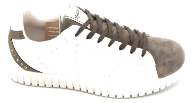 Igi & co 3639422 Basket Cuir Blanche en Daim Taupe Semelle Liège T