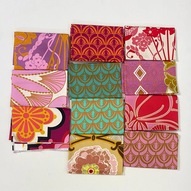 Anna Maria Horner Fat Quarter Bundle Lot of 11 Cotton Fabric Pinks