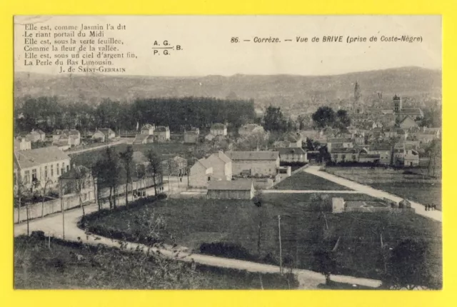 cpa Vue de BRIVE la GAILLARDE (Corrèze) prise de COSTE NÈGRES, J. de ST GERMAIN