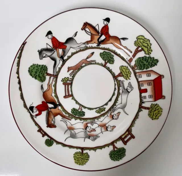 Crown Staffordshire “ Hunting Scene “ Bone China - 159mm diameter side plate.