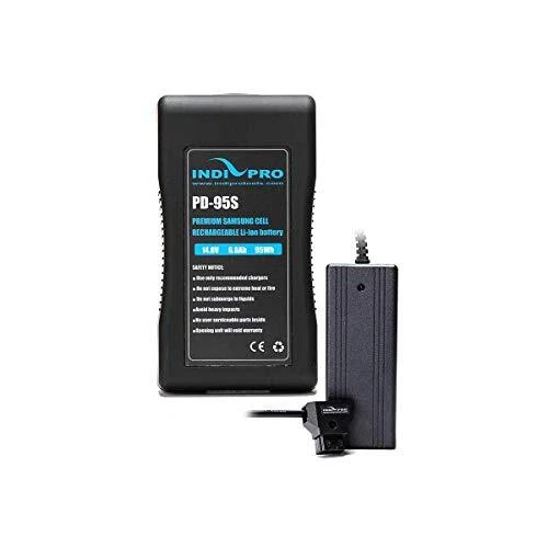 IndiPRO Tools 95Wh Li-Ion V-Mount Battery and D-Tap Pro Charger (2.5A) Kit