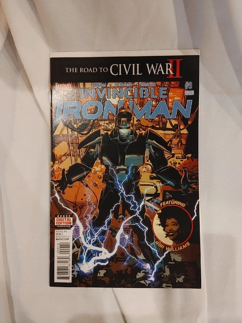 Invincible Iron Man, #9 2nd Print (Raw NM, 1st full & Cvr Riri Williams)