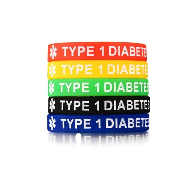 5pcs Medical Alert ID Bracelet Silicone Rubber Wristband Men Women Jewelry 7.5"