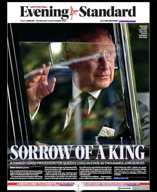 Sorrow Of King Charles Funeral Death QUEEN ELIZABETH Tribute ES Newspaper 14.9 Sorrow Of King Charles Funeral Death QUEEN ELIZABETH Tribute ES Newspaper 14.9
