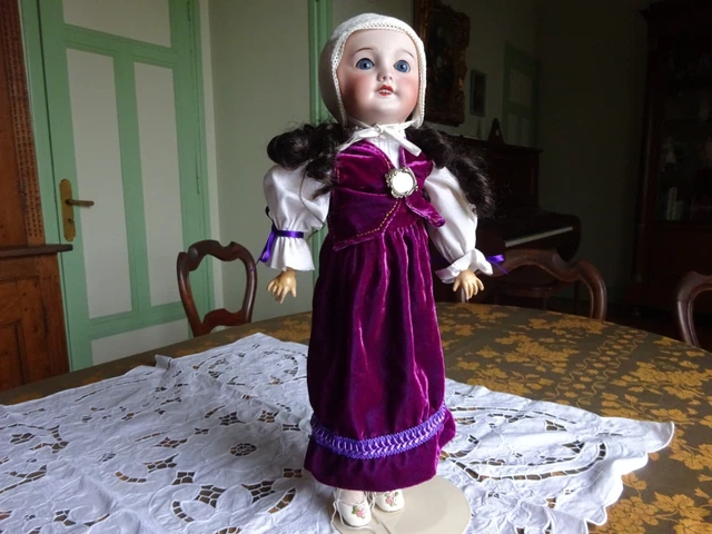 ANCIENNE POUPÉE ALSACIENNE SFBJ 301 Paris porcelaine, bois, tissu EUR 45,00 - FR