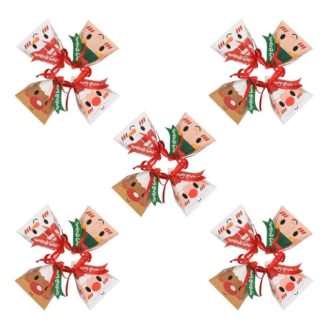 Papier Noël Cadeau Boîtes Nouvel An Fête Décoration 24pcs Bonbon Boite Sacs