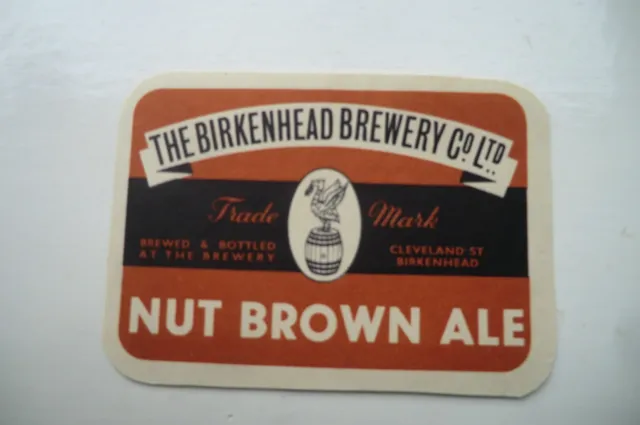 Birkenhead Brewery Nut Brown Ale Brewery Beer Bottle Label