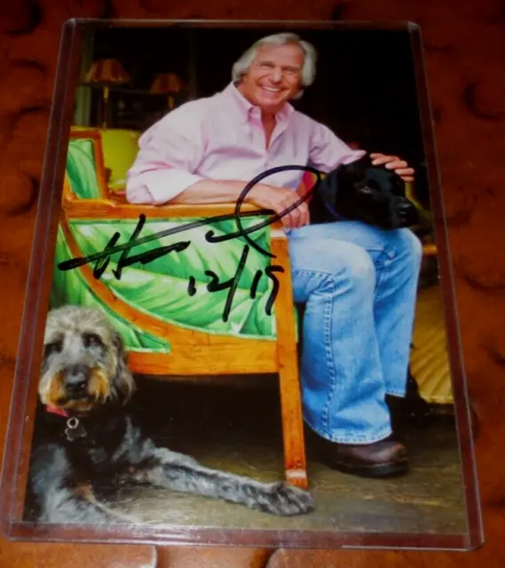 Henry Winkler signed autographed 4x6 postcard The Fonz on Happy Days Ayyy Fonzie