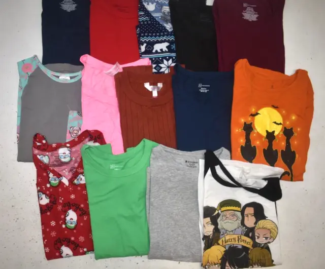 Wholesale Bulk Lot Of 14 Juniors Size Small 3 5 Long Sleeve Casual T-Shirts