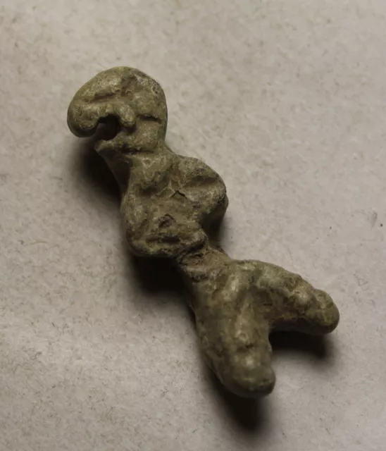 Rare Ancient Roman Byzantine lead idol pendant burial artifact 5th Century BC