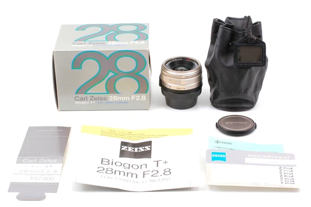 [Mint IN Karton] Contax Carl Zeiss Biogon T 28mm F & / 2.8 Linse G1 G2 Aus Japan
