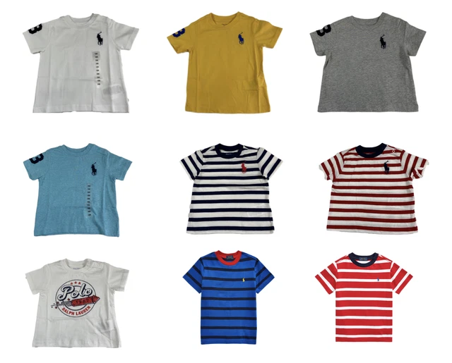 Polo ORIGINALE di Ralph Lauren baby t-shirt manica corta età 3-24 mesi