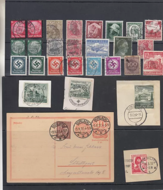 Kleines Lot DEUTSCHES REICH-gestempelt  -3-