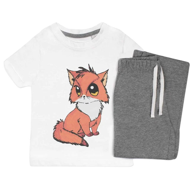 'Sitting Fox' Kids Nightwear / Pyjama Set (KP034548)
