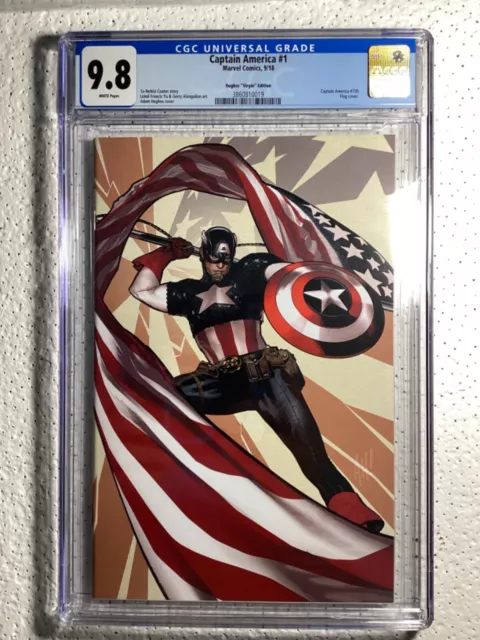 Marvel Comics, Captain America #1, 1:500, Virgin Variant, CGC 9.8, Adam Hughes