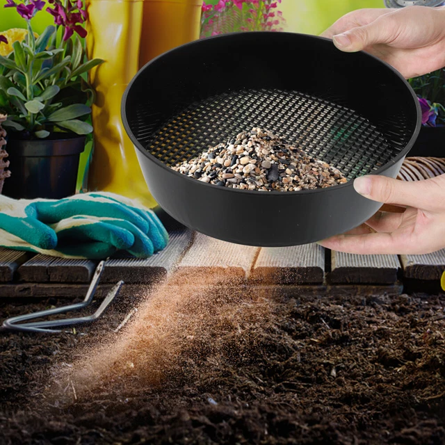 Tamie De Jardin En Acier Inoxydable - 20 Cm Ou 30 Cm, Maille Fine - Pour Filtrer La Terre, Les Cailloux, Le Compost - 10