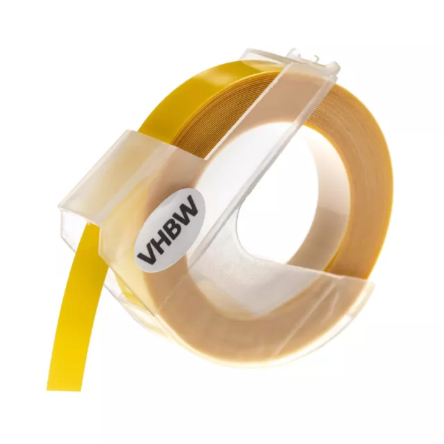 Ruban de marquage 3D, 9mm blanc jaune clair pour Motex 5500A, 5500B