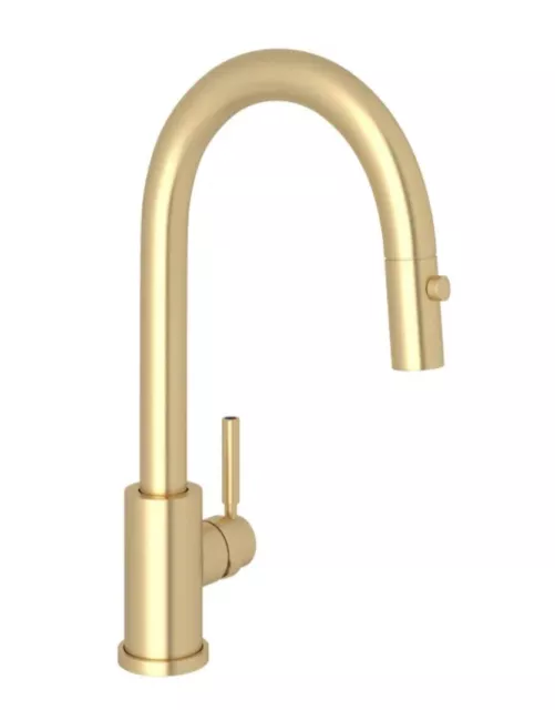Perrin & Rowe Holborn U.4043SEG-2 PullOut Bar Faucet Satin English Gold New$1500