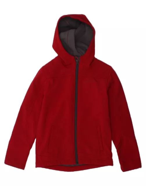 MOUNTAIN WAREHOUSE Girls Hooded Windbreaker Jacket 7-8 Years Red Polyester AA02